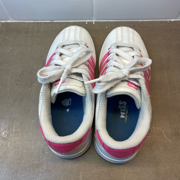 Girls K-Swiss Classic Sneakers with Sparkly Pink Stripes size 12 - Picture 7 of 10